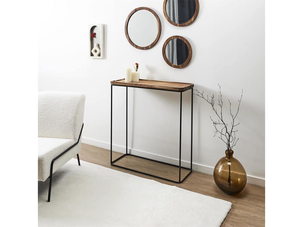 Domopure - Console en métal filaire et plateau en Domopure WCWH35440