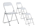Pack 4 Chaises Pliantes Rembourrées Decohaute 44x46x79cm Blanc 7house QOWB74847