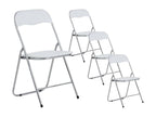 Pack 4 Chaises Pliantes Rembourrées Decohaute 44x46x79cm Blanc 7house QOWB74847