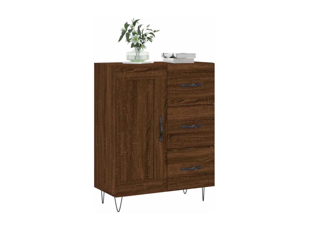Buffet chêne marron 69,5x34x90 cm bois d'ingénierie WUPC45619