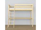 Lit mezzanine en bois - avec bureau N04 Pin Clair 80x180 HMKM97800