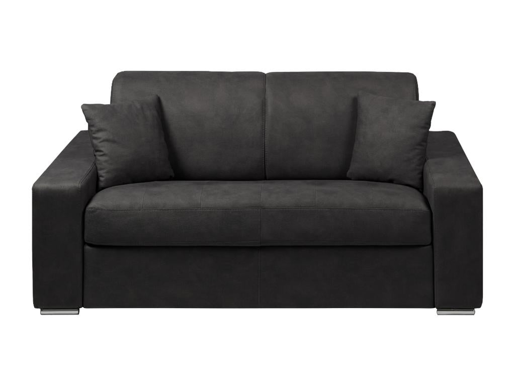 Canapé 2 places convertible express en tissu Domopure - Anthracite - Couchage 120 cm - Matelas 18 cm XNLP99724