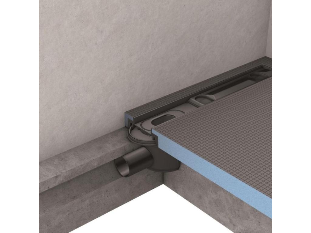 Récepteur à carreler Decohaute Neo barrette de finition bonde horizontale Decohaute d'étanchéité 180x90 cm ZYXY17411