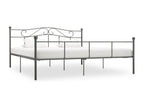 Cadre de lit sans matelas gris métal 180x200 cm NUCB93925