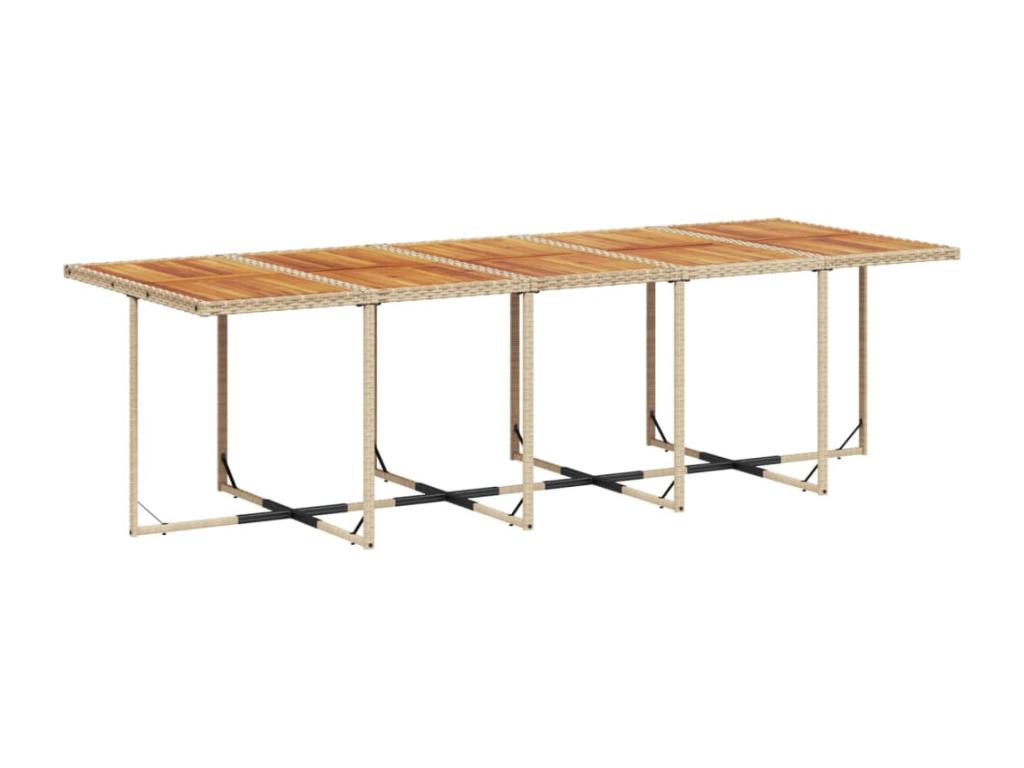 Ensemble à manger de jardin et coussins 15 pièces beige MLST78044