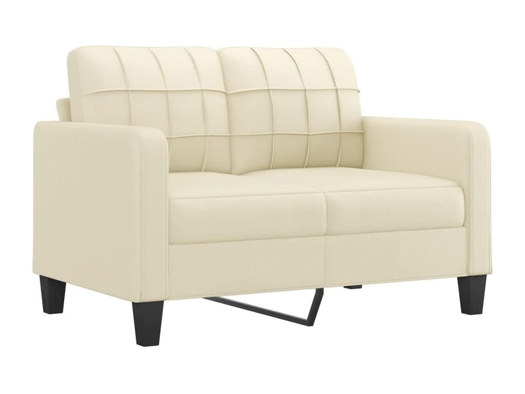 Ensemble de canapés 2 pièces avec coussins Crème Similicuir UWWY78051