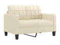 Ensemble de canapés 2 pièces avec coussins Crème Similicuir UWWY78051