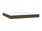 Sommier tapissier matelas et LED Marron foncé 180x200cm Tissu WYJL13267