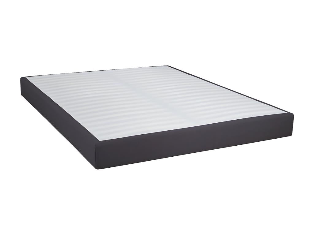Domopure - Pack Matelas 140x190 Sommier Tapissier Démontable 2x20 Domopure Anthracites Pieds Argent 15cm FYHL94205
