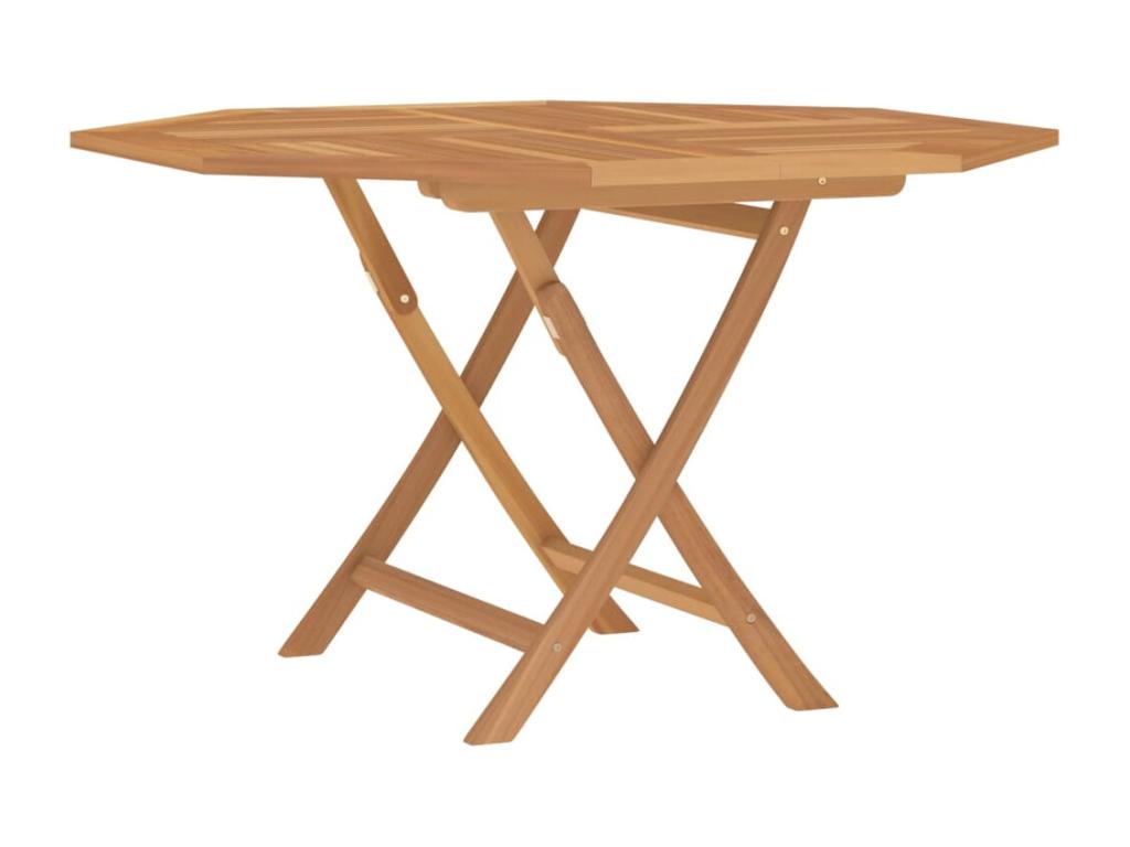 Table de jardin pliable 110x110x75 cm bois massif de teck SFJZ44530