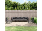 Salon de jardin avec coussins 6 pièces acier anthracite XFQK97758
