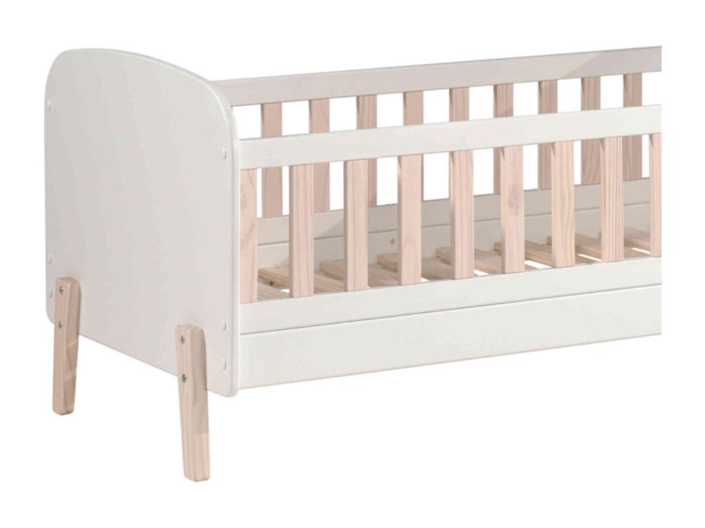 Lit enfant en bois blanc 70x140 cm - LT2034-1 AWJH22394