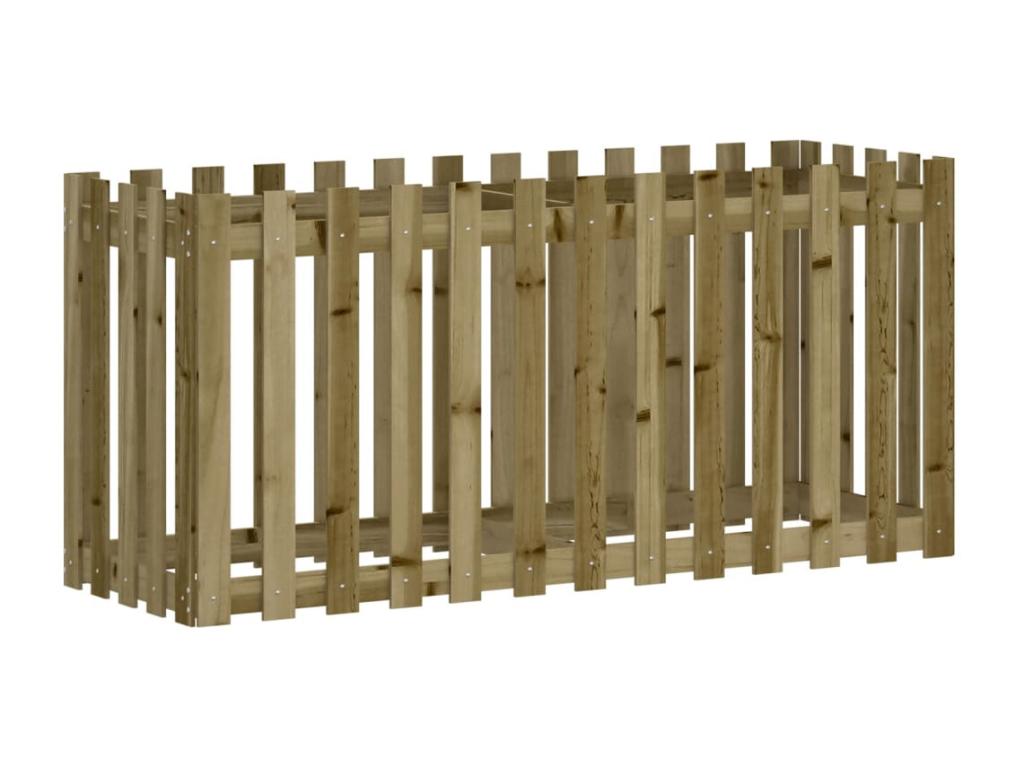 Lit surélevé de jardin design de clôture bois de pin imprégné AXSN23603