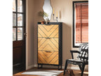 Decohaute Meuble à Chaussures Armoire à Chaussures 3 abattants Meuble d'entrée Meuble de Rangement à Chaussures sur Pied 62x24x125cm FSR164-SCH RHSE23709