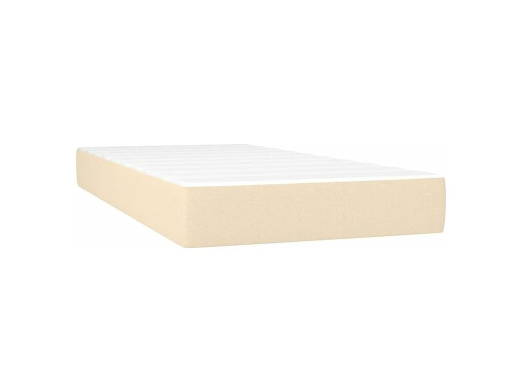 Sommier à Domopure de lit avec matelas Crème 90x200 Tissu XWPQ37737