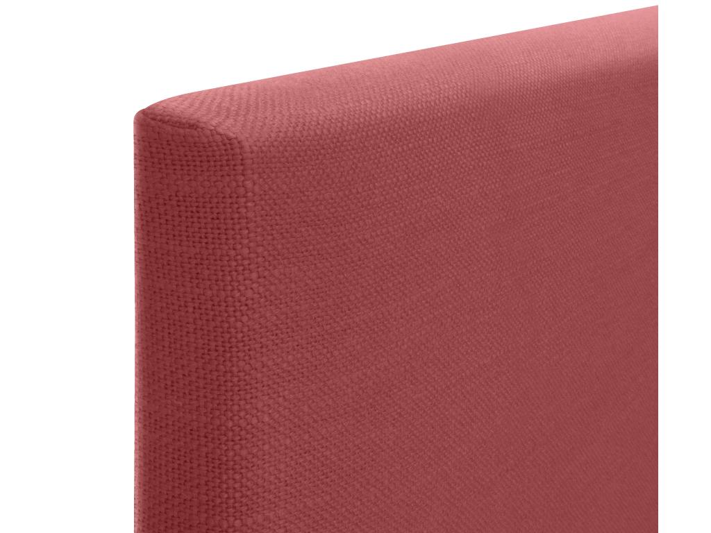 Decohaute Tête de lit en lin naturel lisse 90x105cm avec pieds Lits 80/90 - Rouge HNNW19021