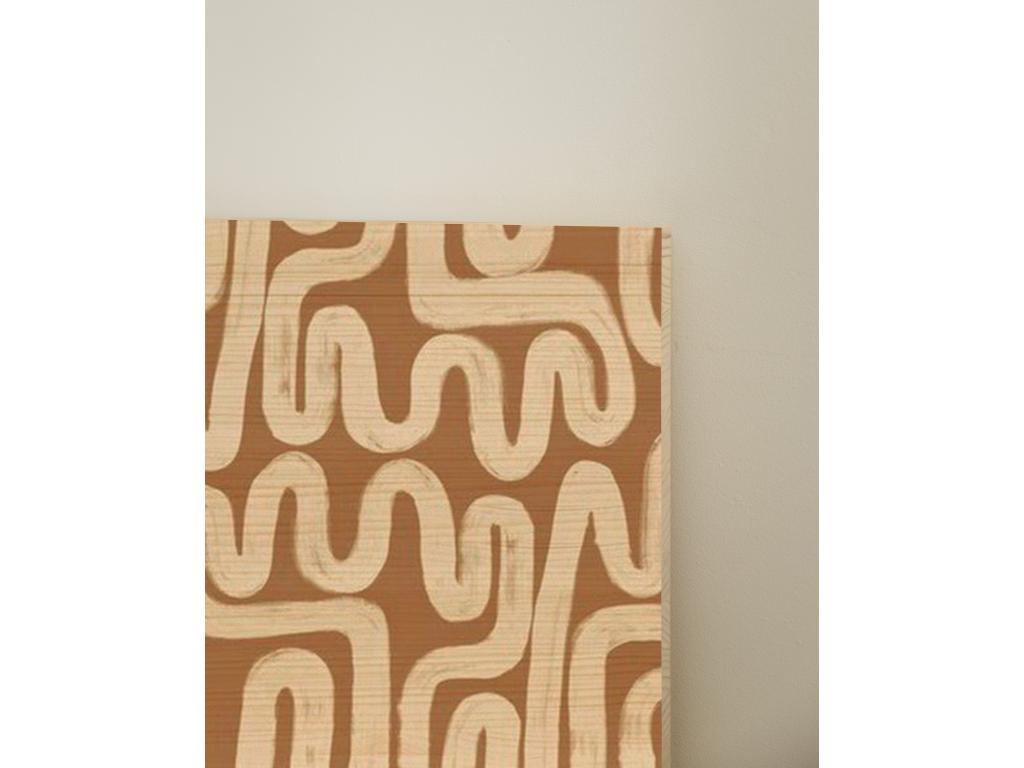 Tête de lit en bois de pin imprimé naturel 105x80cm - Decohaute VAFJ02752