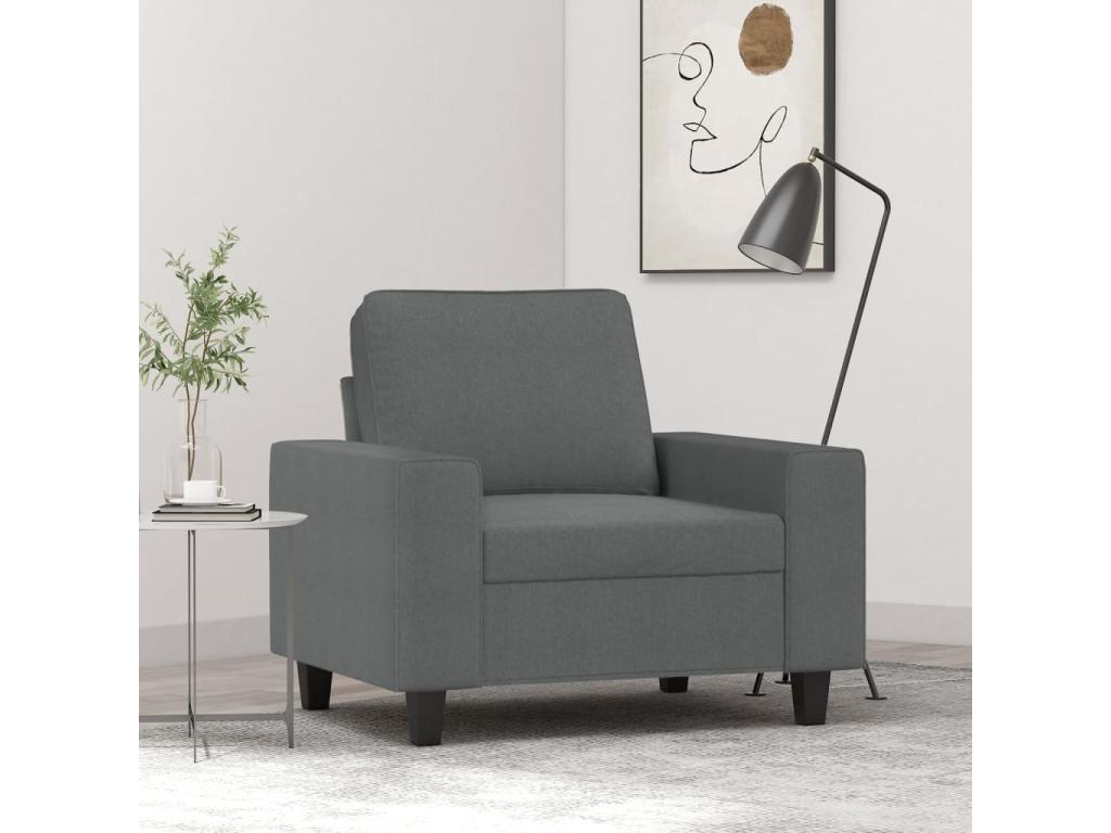 Fauteuil Gris foncé 60 cm Tissu BUYO48771