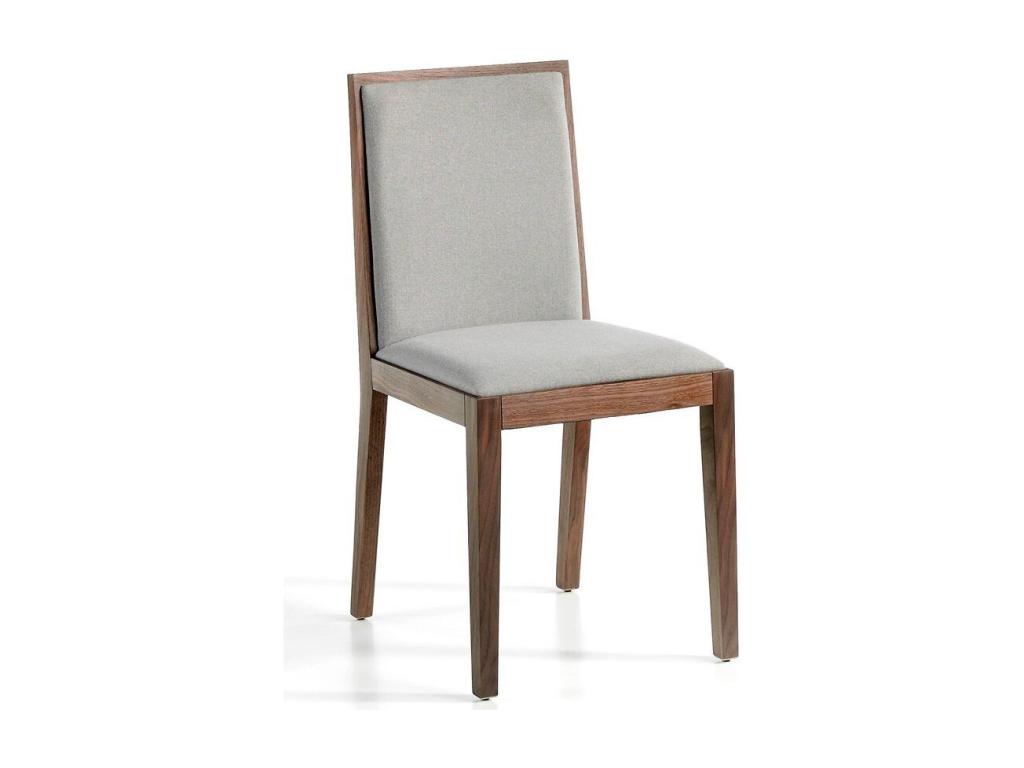 Chaise bois noyer et tissu Decohaute - Lot de 2-Couleur Decohaute 63 RPXU54956