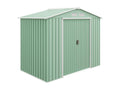 Abri de jardin - remise pour outils - cabanon porte verrouillable - dim- 213L x 130l x 185H cm - tôle d'acier vert pastel DKUB30780