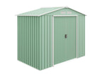 Abri de jardin - remise pour outils - cabanon porte verrouillable - dim- 213L x 130l x 185H cm - tôle d'acier vert pastel DKUB30780