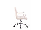Chaise de bureau - Similicuir / Métal chromé - Blanc - Decohaute NBSA89867
