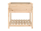 Jardinière avec étagère 82,5x82,5x81 cm Bois massif de pin DAPZ34310