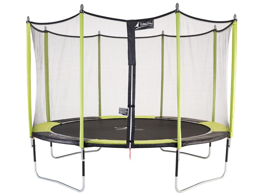 Decohaute - Trampoline de jardin 365 cm filet de sécurité JUMPI Vert/Noir 360 LZFD57272
