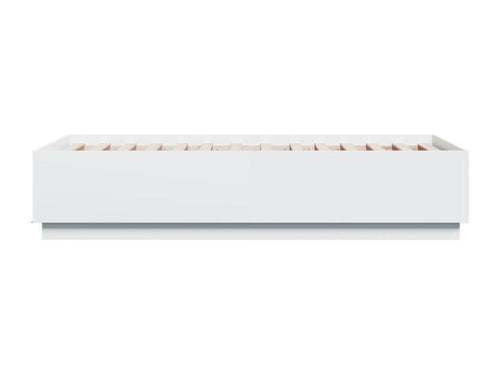 Cadre de lit blanc 90x190 cm bois d'ingénierie SYQE50293