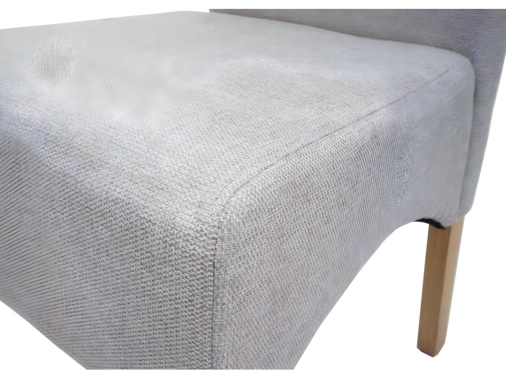 Chaise de salle à manger Decohaute lot de 2 beige crème pieds légers CIPB66166