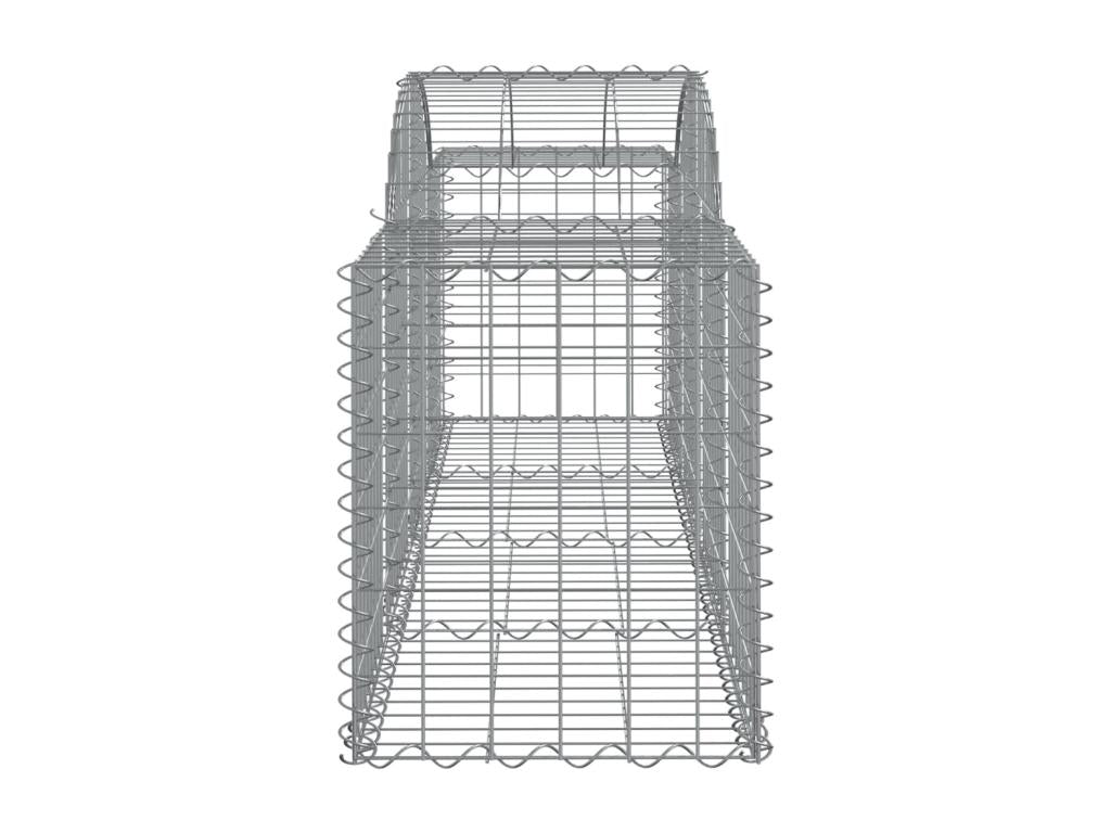 Paniers à gabions arqués 10 pièces 200x50x60/80 cm Fer galvanisé KUVI47758