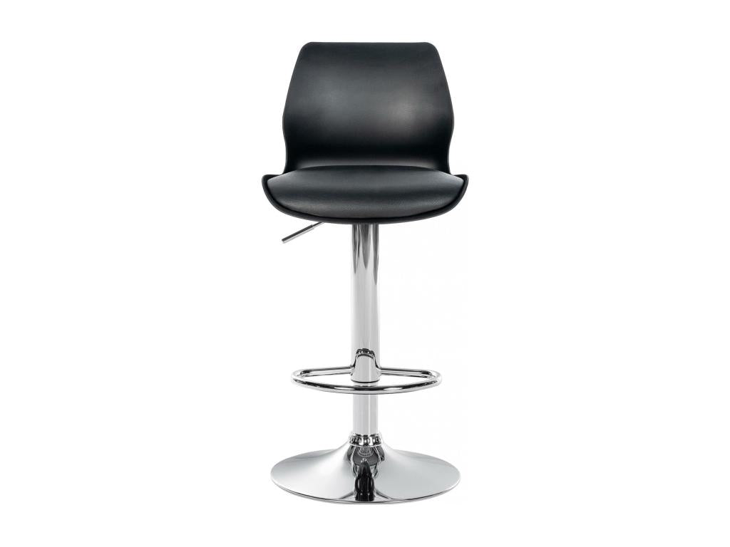 Lot de 2 Tabouret de bar - Plastique / Métal - Noir - Decohaute RMVR33076