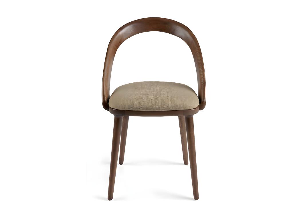 Chaise bois de frêne noyer et simili cuir Lazy - Lot de 2-Couleur Decohaute 53 HCSV08605