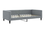 Lit de jour avec matelas gris clair 100x200 cm tissu ESIQ69866