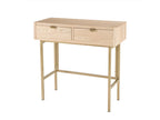 Decohaute - Console 2 tiroirs pieds métal doré RSHY58178