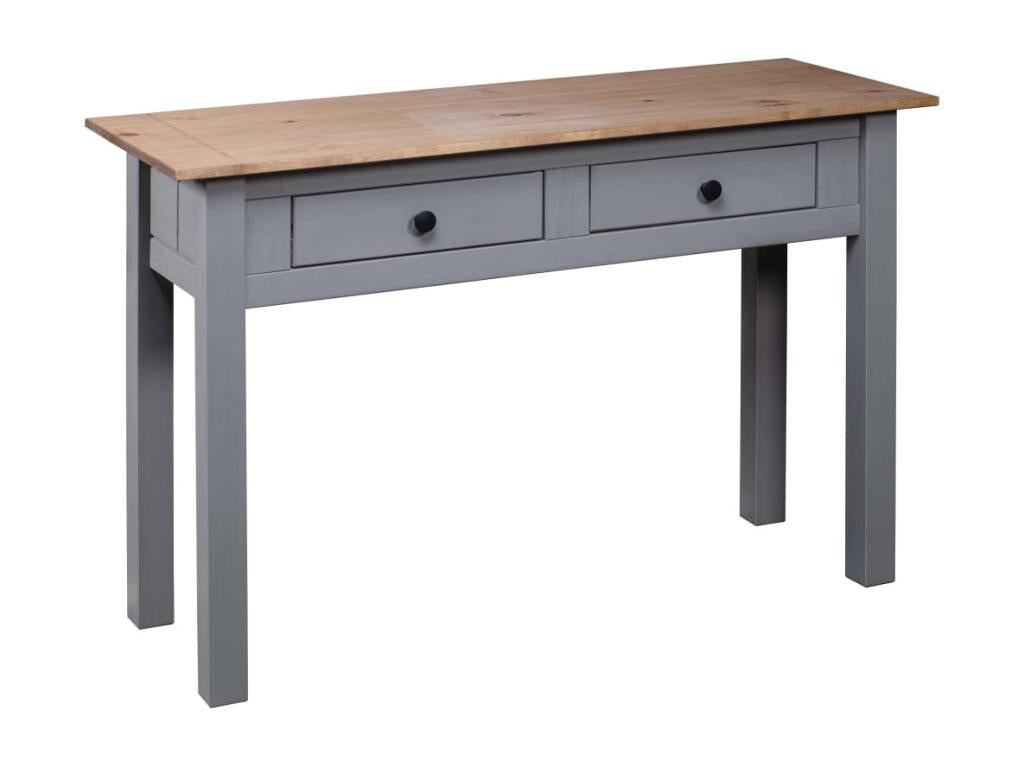 Table console Gris 110x40x72 cm Pin solide Gamme Domopure EQKP12266