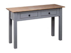 Table console Gris 110x40x72 cm Pin solide Gamme Domopure EQKP12266