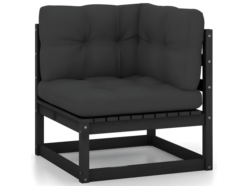 Canapé 3 places de jardin avec coussins Bois de pin massif NGPW33811