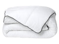 Couette Domopure toucher soie 220x240 cm - 250 g/m² - Blanc biais gris- Domopure AVZT79265