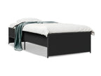 Cadre de lit noir 90x200 bois d'ingénierie et métal MIJU28000