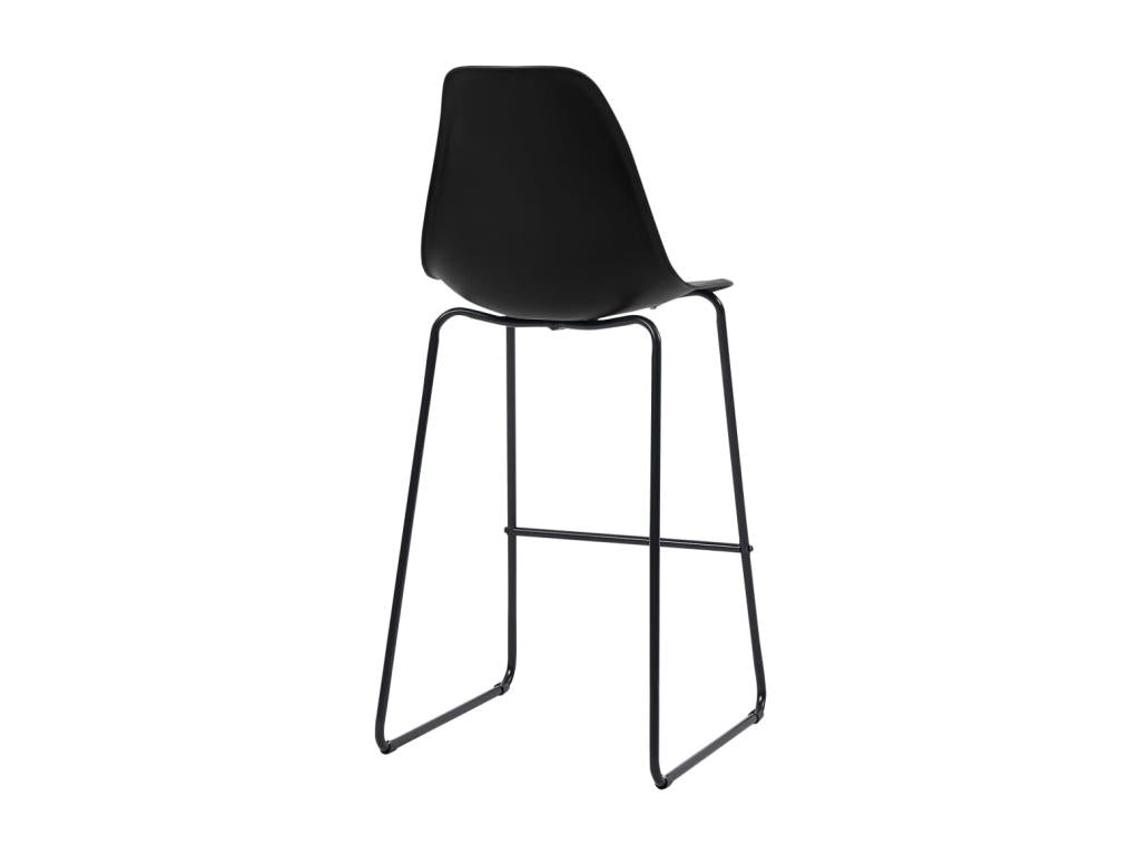 Chaises de bar lot de 6 noir plastique ZRED23051