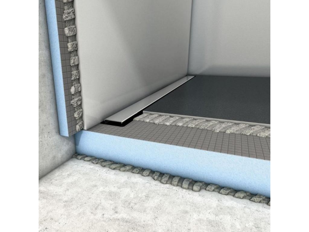 Récepteur à carreler Decohaute Neo barrette de finition bonde horizontale Decohaute d'étanchéité 180x90 cm ZYXY17411