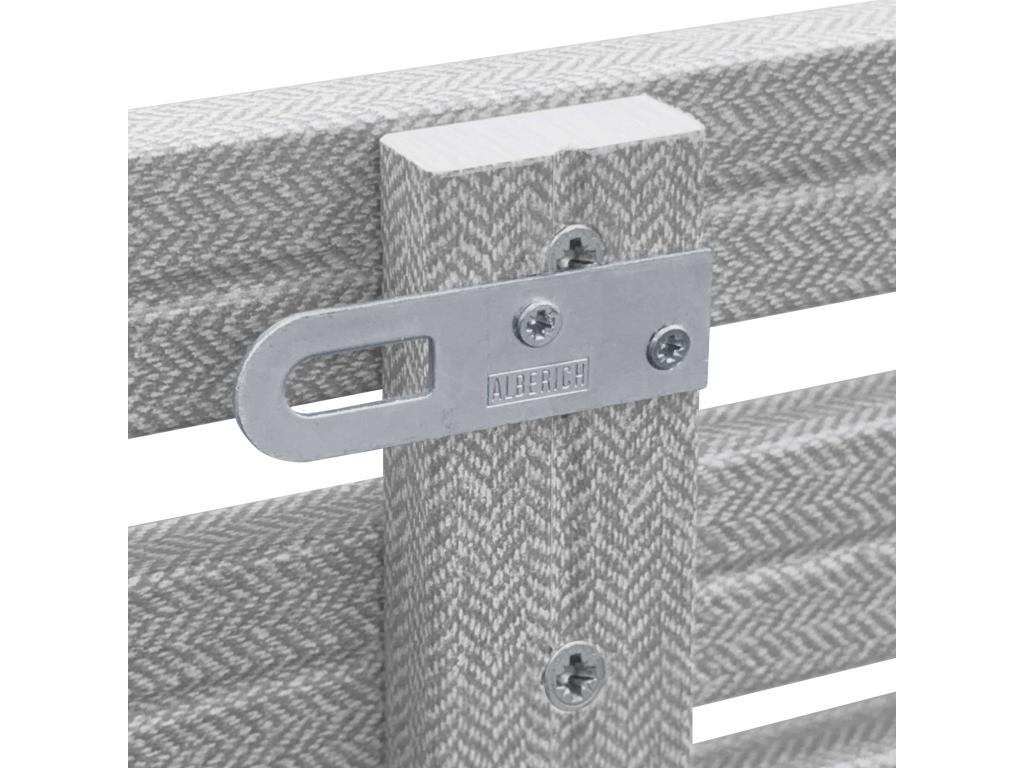 Domopure Tête de Lit Bois Recyclé Dm Style Japonais avec Pieds 145x115cm Lits 145 - Pointes Grises EGKR70889