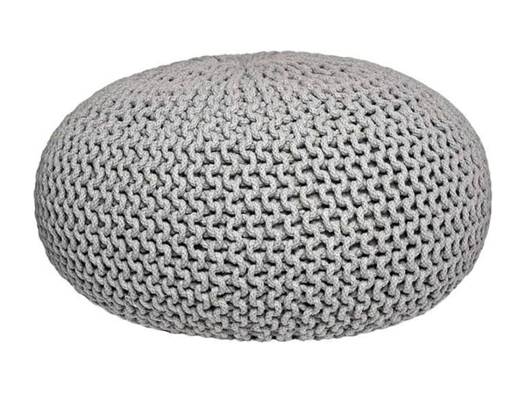 Pouf Decohauteé Coton L Gris clair WQLP41832