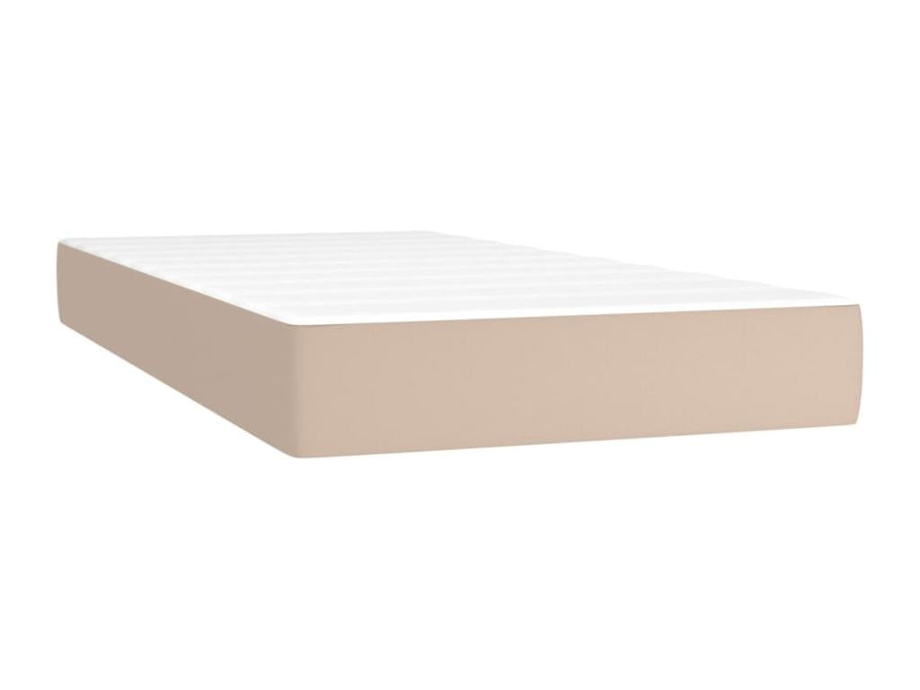 Sommier à Décohaute de lit avec matelas et LED Cappuccino 80x200 VPHI09159