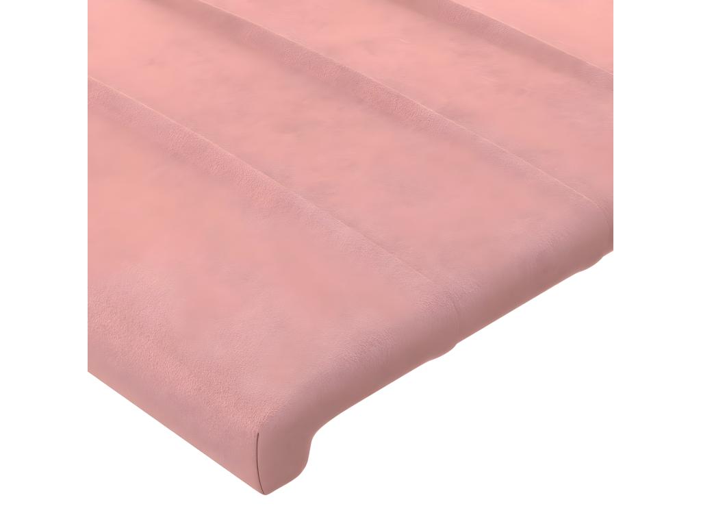 Têtes de lit 2 pièces Rose 80x5x78/88 cm Velours DKWD63836