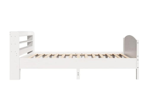 Cadre de lit sans matelas blanc 100x200 cm bois de pin massif ZNEX47814