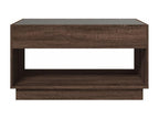 Table basse avec LED infini chêne marron 90x50x50 cm DUPB65476