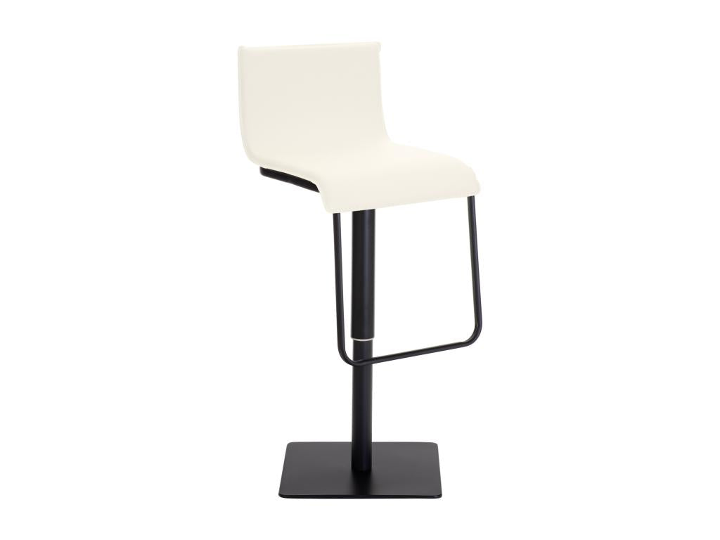 Tabouret de bar - Similicuir / Acier inoxydable - Crème - Decohaute ELVD01387