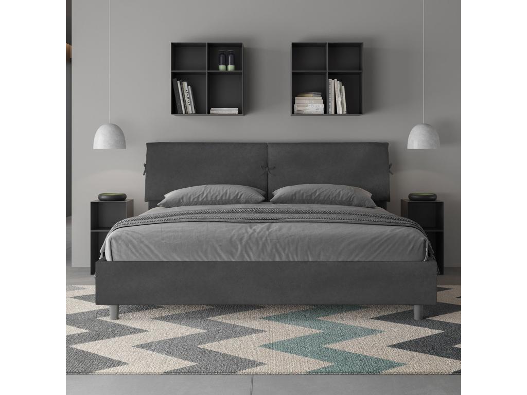 Lit Decohaute taille coffre rembourré 180x200 microfibre gris Decohaute PLGK83942